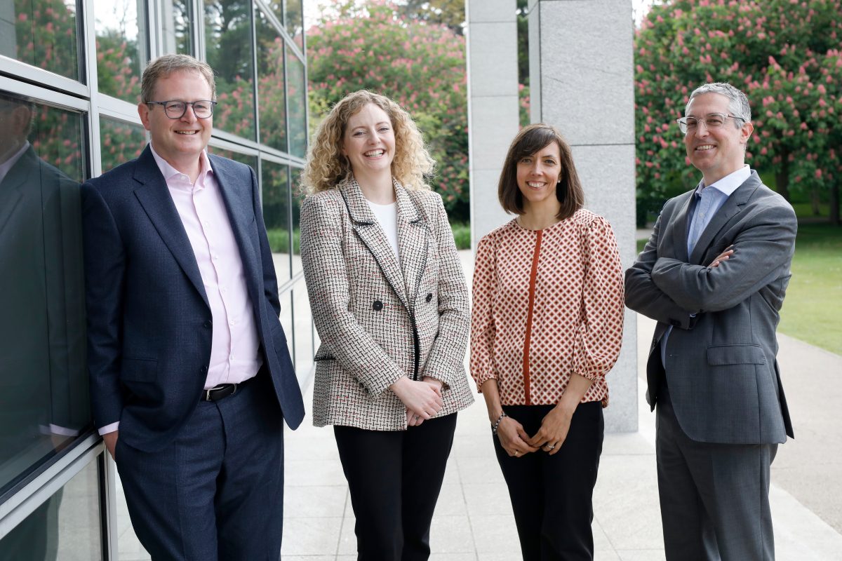 L-R; Matheson Managing Partner, Michael Jackson; Matheson Graduate Talent and Development Manager Jennifer Ryan; Assistant Professor at UCD Sutherland School of Law, Dr Sara Benedi Lahuerta and Dean of UCD Sutherland School of Law, Professor Laurent Pech